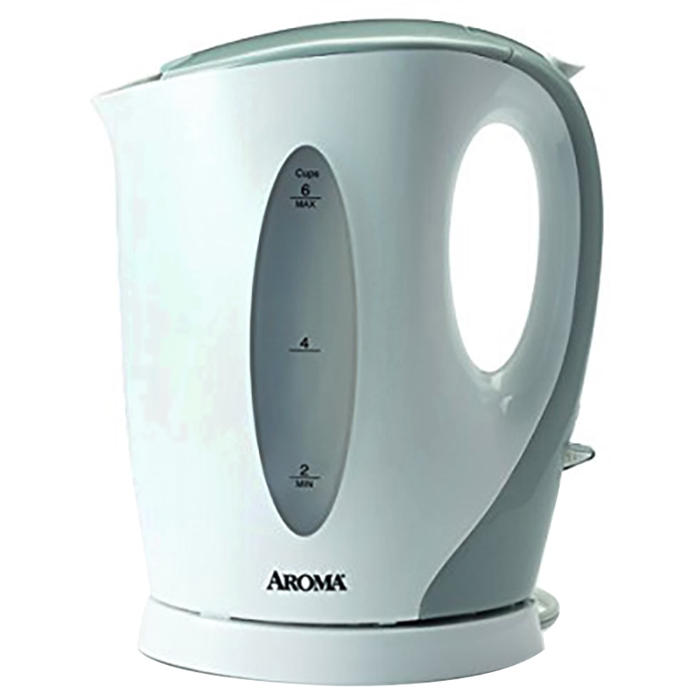 Aroma AWK-105 1.5 Liter Electric Kettle, White/Gray MPN:AWK-105