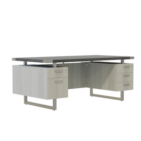 Office Desk, 36 in D X 29 1/2 in H, 72 in W X MPN:MRDBF7236SGY