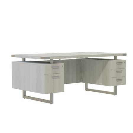Office Desk, 36 in D X 29 1/2 in H, 72 in W X MPN:MRDBF7236WAH