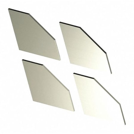 Corner Plates, 4 in L, 4 in W, 1/8 in H, Mirror MPN:32204