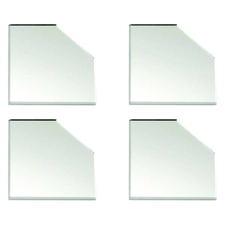 Corner Plates, 3 in L, 3 in W, 1/8 in H, Mirror MPN:32504