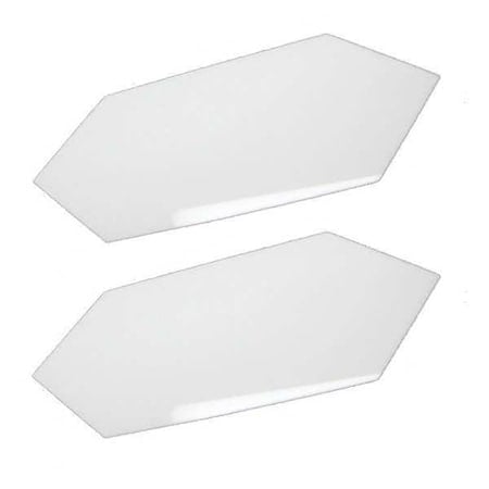 Seam Plates, 3 in L, 1 1/2 in W, 1/8 in H, White Acrylic MPN:42502