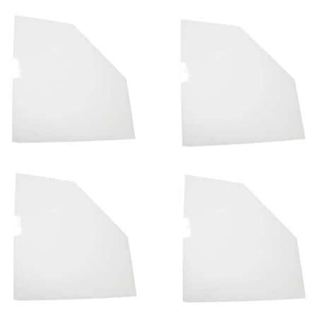 Corner Plates, 3 in L, 3 in W, 1/8 in H, White Acrylic MPN:42504