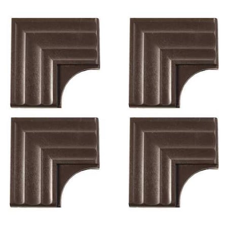 Corner Plates, 3 in L, 3 in W, 1/4 in H, Wood Grain MPN:53514