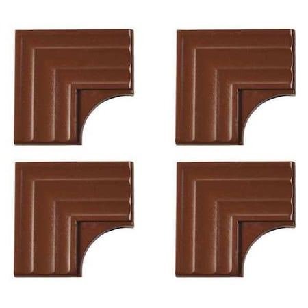 Corner Plates, 3 in L, 3 in W, 1/4 in H, Wood Grain MPN:63514