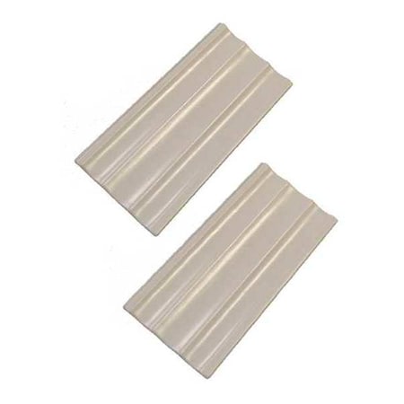 Contemporary Seam Plates, 3 in L, 1 1/2 in W, 1/4 in H, Dove White MPN:88512