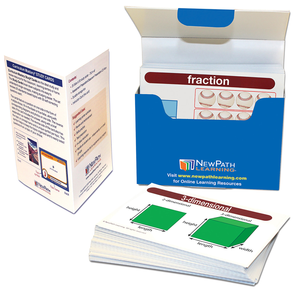 NewPath Learning Math Vocabulary Flash Cards, Grades 1-2 MPN:NP-431011