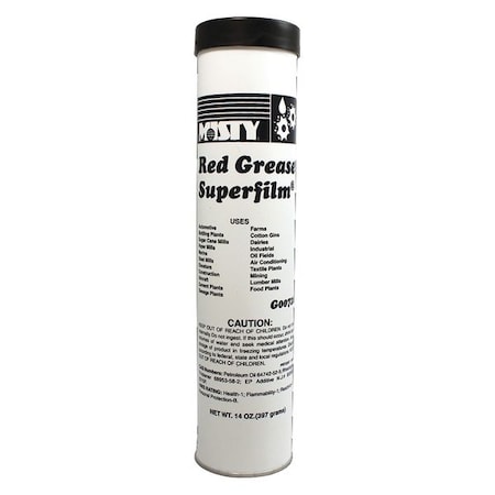 Red Grease, NLGI #2, 14 oz., PK48, 14 oz, Red, 48 PK MPN:1003057