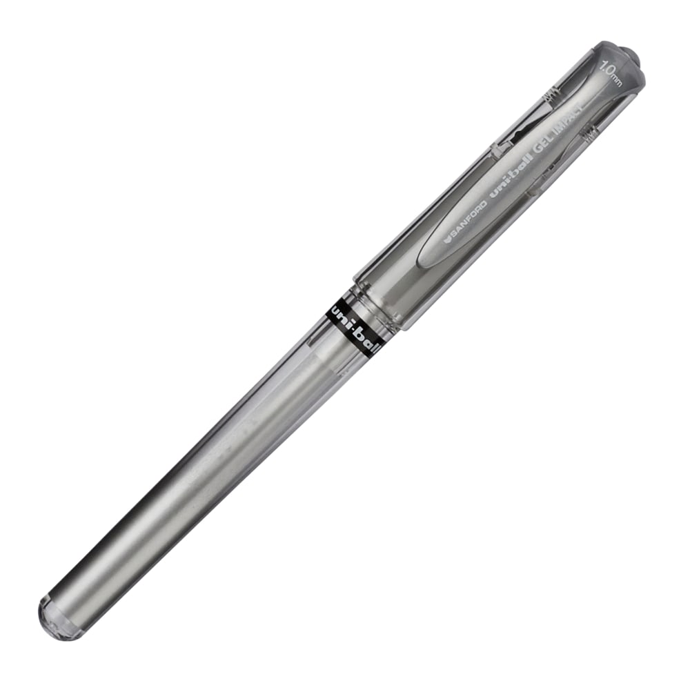 uni-ball 207 Impact Gel Pen, Bold Point, 1.0 mm, Clear Barrel, Silver Ink (Min Order Qty 25) MPN:60658