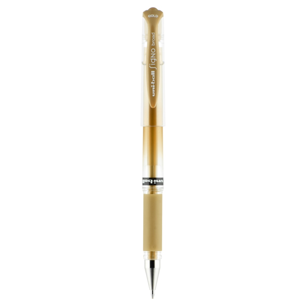 Uni-Ball Signo Gel Impact Pens, Bold Point (1.0mm), Gold Metallic MPN:60767