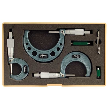 Micrometer Set, 0-3 In, 0.001 In, 3Pc MPN:103-929