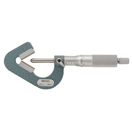 V to Anvil Micrometer, 0.09 to 1