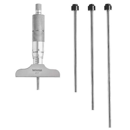 Depth Mic, 0-4, Ratchet Stop, NIST, Case MPN:129-127CAL