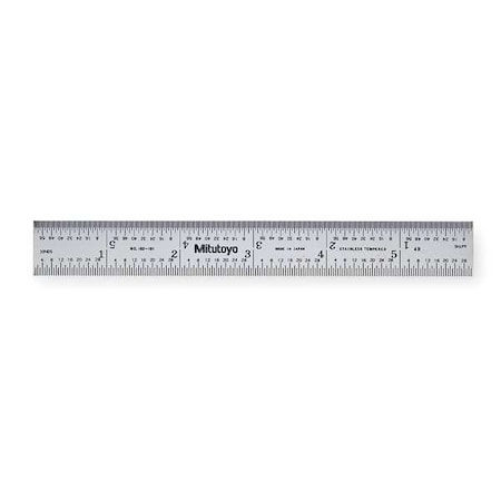 Steel Rule, Rigid, 6x3/4 In, 8/16/32/64ths MPN:182-101