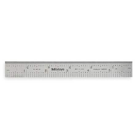 Steel Rule, Rigid, 6 In, 32/64/10/100ths MPN:182-103