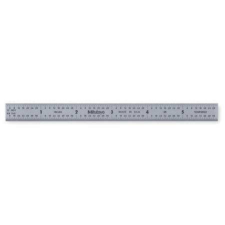 Steel Rule, Flexible, 6 In, 32/64/10/100ths MPN:182-203