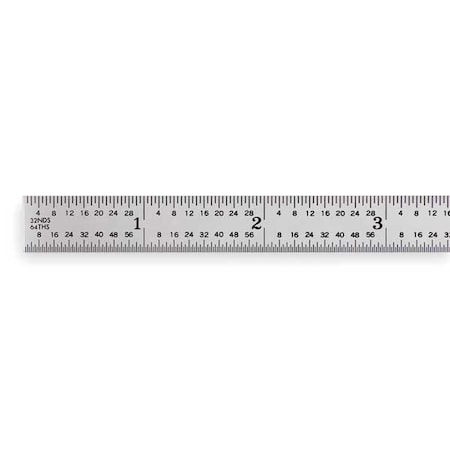 Steel Rule, Flexible, 12In, 32/64/10/100ths MPN:182-223