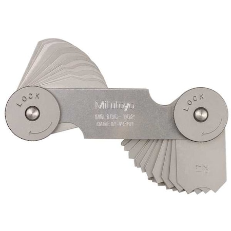 Radius Gage Set, 17/64 to 1/2, 32 Leaves MPN:186-102