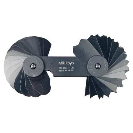 Radius Gage Set 32 Pairs MPN:186-106