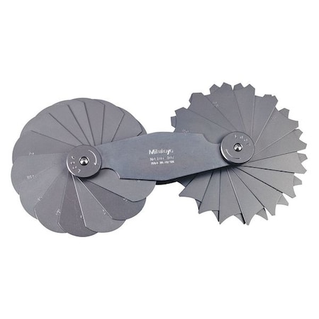 Radius Gage, Angle, 5 mm to 25 mm, 30 MPN:186-107