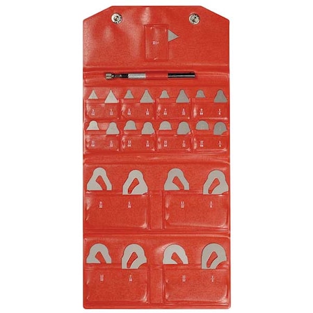 Radius Gage Set, 1/64-1/2 In, 25 Leaves MPN:186-901