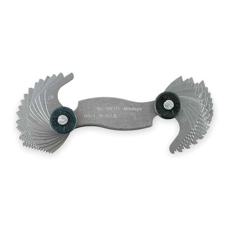 Thread Pitch Gauge Set, Thread Ang 60 deg MPN:188-111