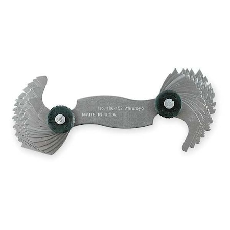 Screw Pitch Gage, 4 to 56/0.5 to 6mm MPN:188-152