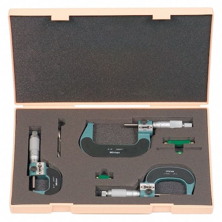 Digit Micrometer 3Pcs Set, 0-3 /.00 MPN:193-923