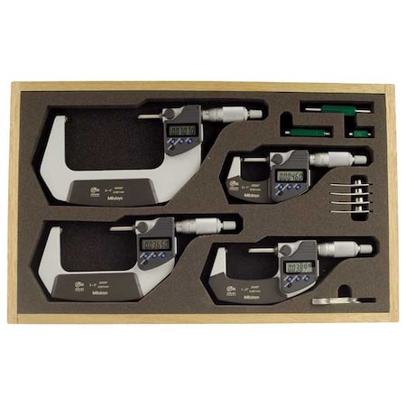 Micrometer Set, 0-4In, 0.00005In, 4Pc MPN:293-961-32