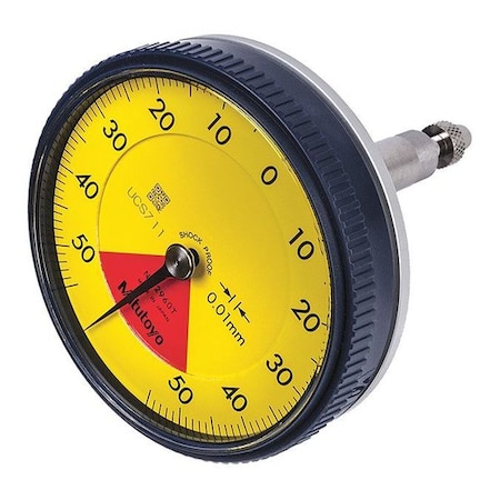 Dial Indicator, 0 to 0.1mm Range, White MPN:2960A