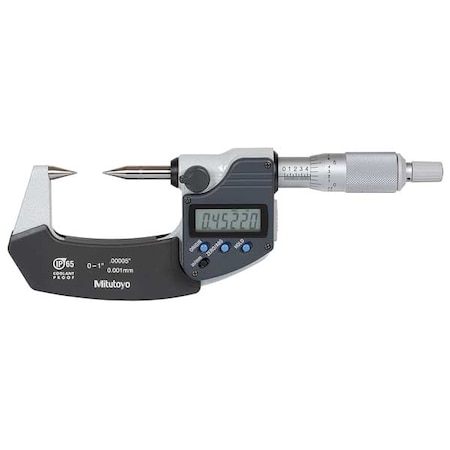 Point Micrometer, Digital, 0 to 1