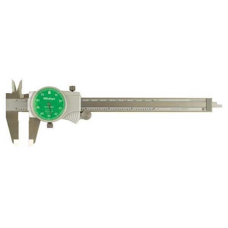 Dial Caliper, 6 In, Green, 0.100/Rev MPN:505-742-53J
