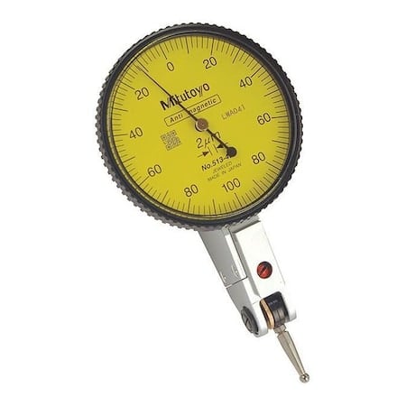 Dial Test Indicator, 40mm Dial, Yellow MPN:513-405-10H