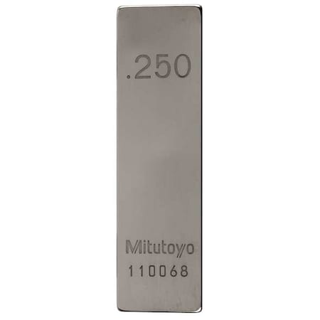 Gage Block, Rect, Steel, 0.250 In, ASME 0 MPN:611212-531