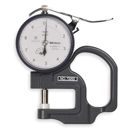 Dial Thickness Gauge, Accuracy +/-0.0002
