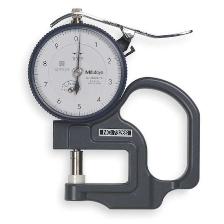 Dial Thickness Gauge, Accuracy +/-0.0002