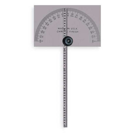 Protractor, Rectangular, 6 In, 1/64 Grad MPN:968-203