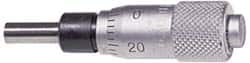 1 Inch, 0.7087 Inch Ratchet Stop Thimble, 1/4 Inch Diameter x 27mm Long Spindle, Mechanical Micrometer Head MPN:150-812