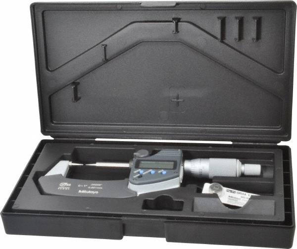 1 Inch, 32mm Throat Depth, Ratchet Stop, Electronic Point Micrometer MPN:342-351-30