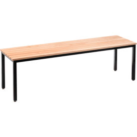 MityBilt 5' Flat Bench without Back Solid Maple Slats Blue MSB60.BLU