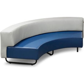 MityBilt Drift Inside Curve Soft Seating Armless Steel Black Frame White/Navy DRFT-I90.WHT.NVY