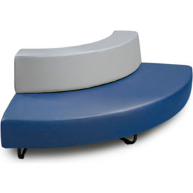 MityBilt Drift Outside Curve Soft Seating Armless Steel Black Frame White/Black DRFT-O90.WHT.BLK