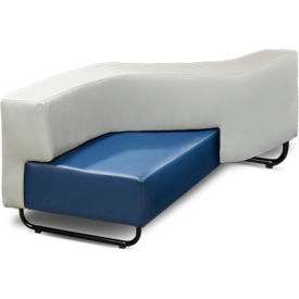 MityBilt Drift Crossover Soft Seating Armless Steel Black Frame White/Navy DRFT-X.WHT.NVY