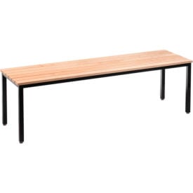 MityBilt 6' Flat Bench without Back Solid Maple Slats Blue MSB72.BLU