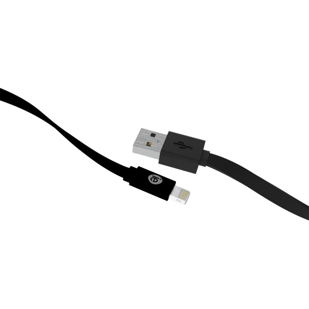 iEssentials Sync/Charge Lightning/USB Data Transfer Cable - 4 ft Lightning/USB Data Transfer Cable - First End: USB - Second End: Lightning - Black (Min Order Qty 5) MPN:IEN-FC4L-BK