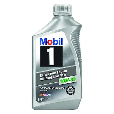 Engine Oil, Mobil 1, 10W-30, Synthetic, 1 Qt. MPN:122319