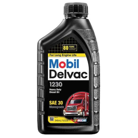 Mobil Delvac 1230, Diesel Engine, 30W, 1 Qt. MPN:122989