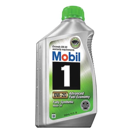 Mobil 1 0W-20, Gals Engine Oil, 1 Qt. MPN:124184