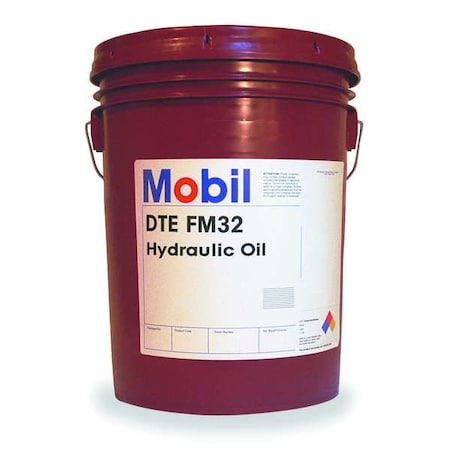 Mobil Hydraulic Machine Oil, DTE FM 32, H1 Food Hydraulic, SAE Grade 10, 5 gal Pail MPN:105764