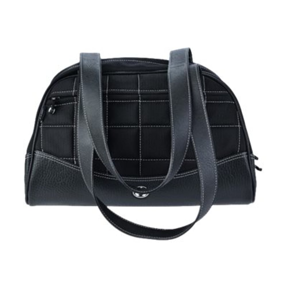 Mobile Edge Sumo Duffel Medium duffle bag ballistic nylon, faux leather black with white stitching MPN:ME-SUMO22D16M